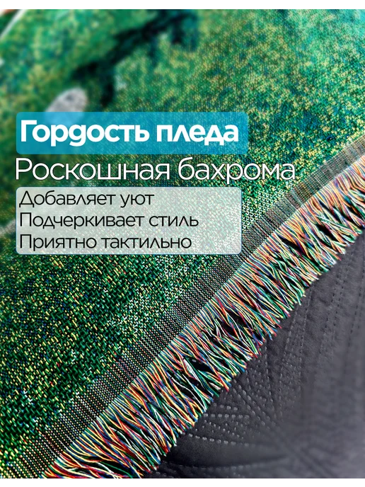box тепла Плед 200x220 на кровать и диван гобелен, 180x200, фото 6