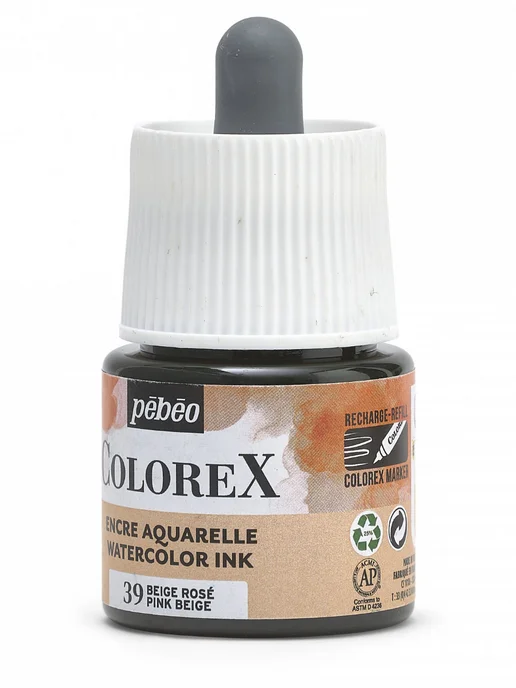 Pebeo Colorex акварельные чернила художественные 417039, черный, фото 6