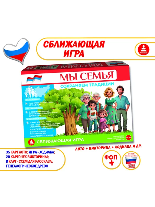 Настольная развивающая игра "Мы семья", Сохраняем традиции, вариант