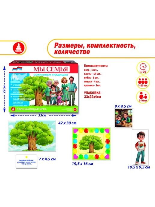 Настольная развивающая игра "Мы семья", Сохраняем традиции, вариант, фото 5