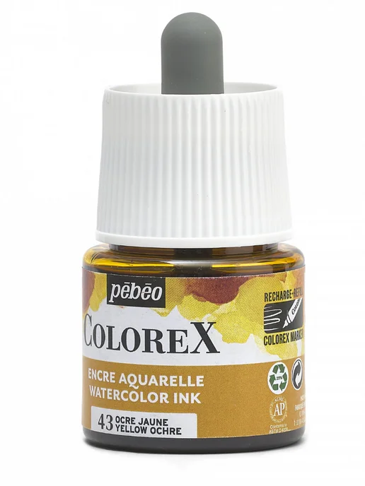 Pebeo Colorex акварельные чернила художественные 417043, черный, фото 6