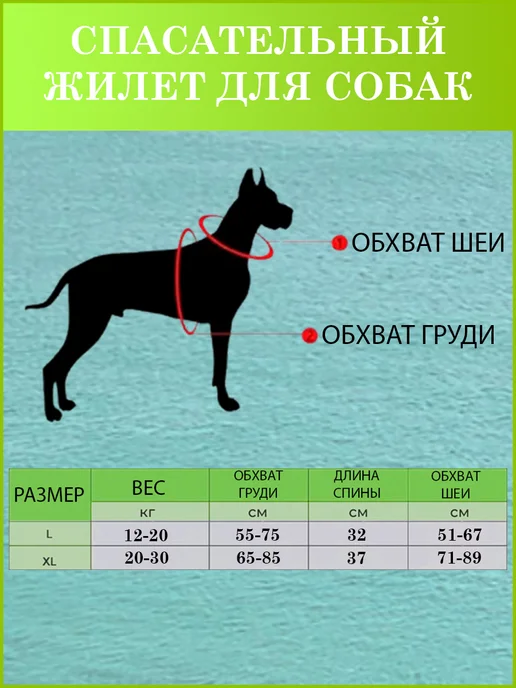 Home Vibe Спасательный жилет для собак, зеленый, фото 5