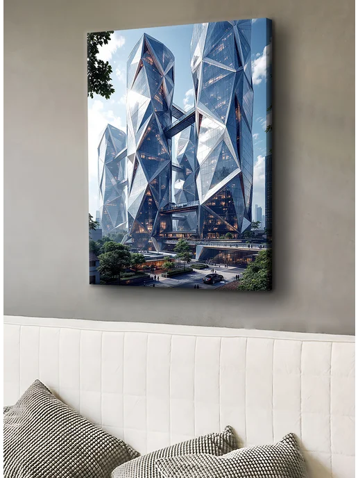 karttina Картина "Футуристическая архитектура", на стену 50х70см 1шт, 1 шт