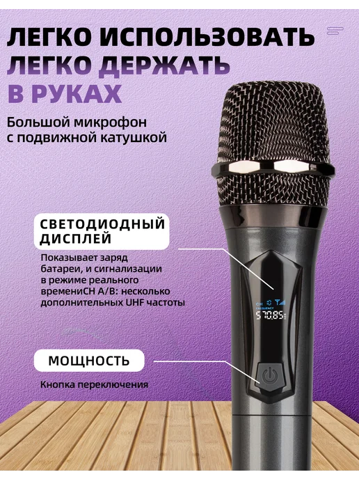Depusheng LK1 Профессиональный перезаряжаемый ручной микрофон, вариант, фото 2