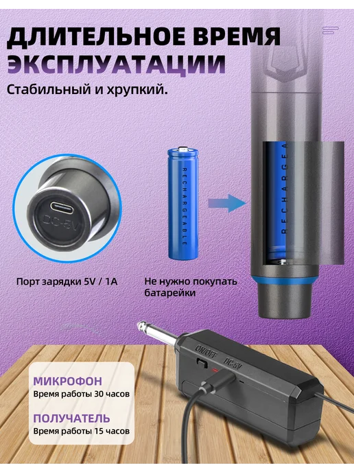 Depusheng LK2 Профессиональный перезаряжаемый ручной микрофон, вариант, фото 5