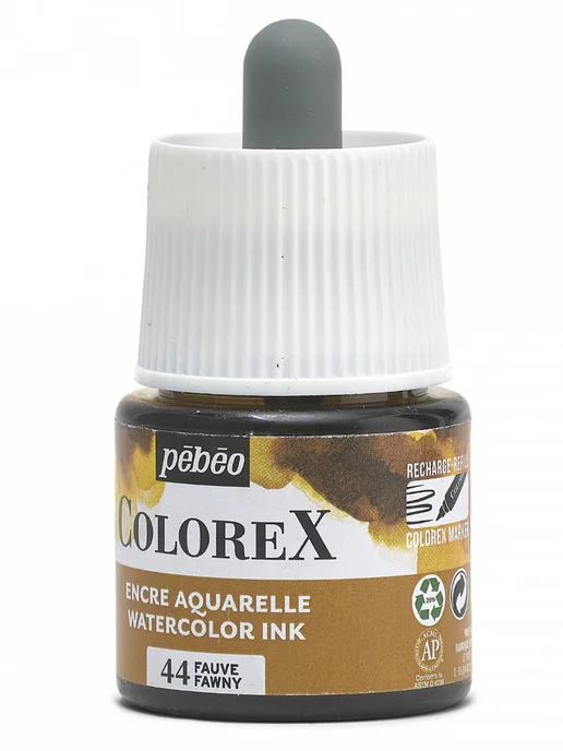 Pebeo Colorex акварельные чернила художественные 417044, черный, фото 5