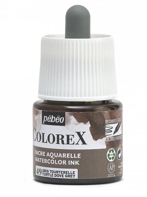 Pebeo Colorex акварельные чернила художественные 417049, черный, фото 6