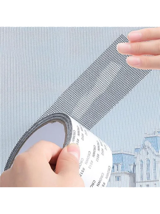 Заплатка для сетки, дверная занавеска, москитная сетка, тюль…, черный