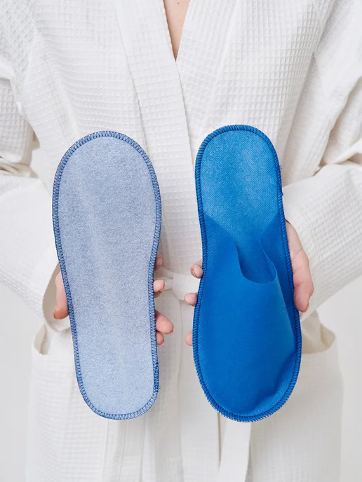 TAP MODA Тапочки одноразовые закрытые, синий, фото 2