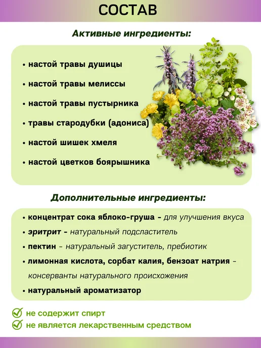 IMMUNO.SHOP Фитоконцентрат при стрессе и бессоннице 2 шт, 2 шт, фото 2