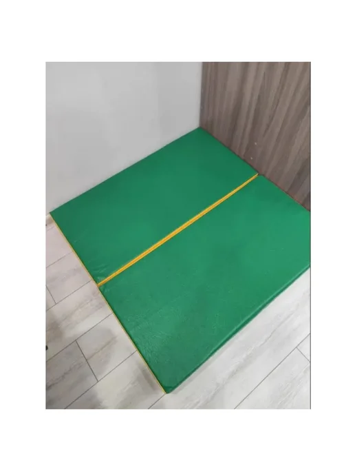 Sportlim Мат гимнастический 100х100х9 Зелено-желтый, 100x100x9, фото 2