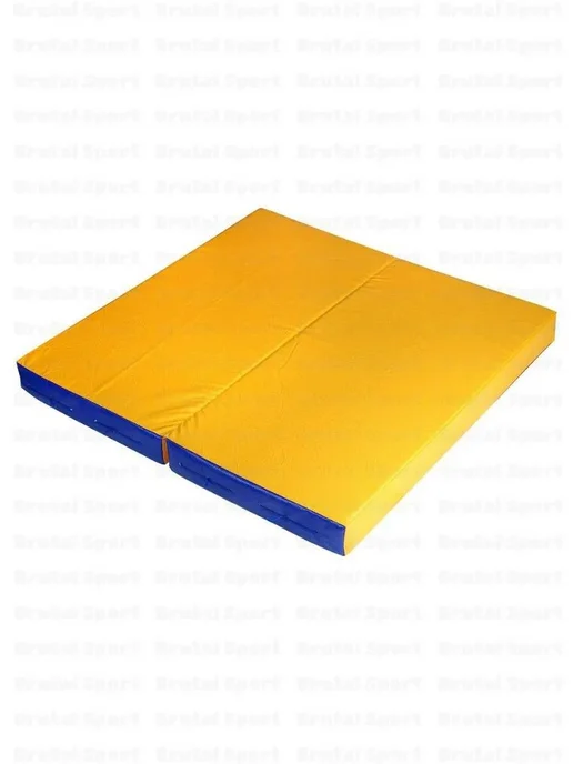 Sportlim Мат гимнастический 100х100х9 Сине-желтый, 100x9, фото 4