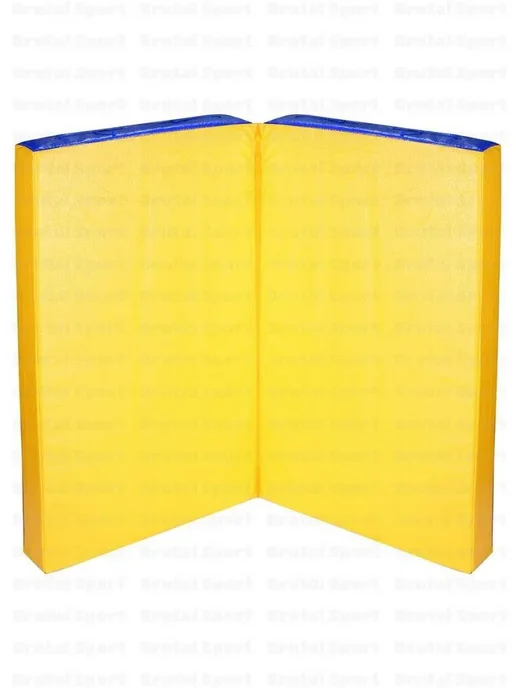 Sportlim Мат гимнастический 100х100х9 Сине-желтый, 100x9, фото 5