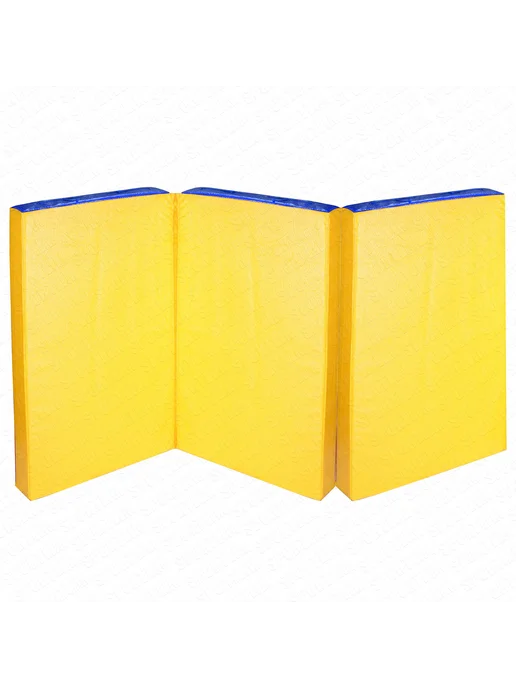 Sportlim Мат гимнастический 100х100х9 Сине-желтый, 100x150x9, фото 6