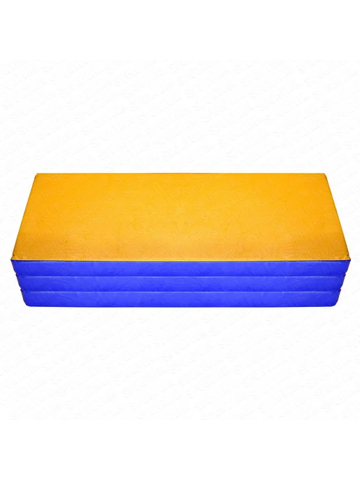 Sportlim Мат гимнастический 100х100х9 Сине-желтый, 100x150x9, фото 8