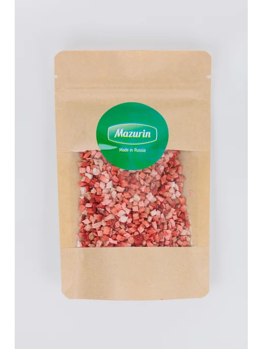 Mazurin Fruits & Berries Клубника сублимационной сушки, кусочки 1-5 мм, 20 г, 20 г, фото 7