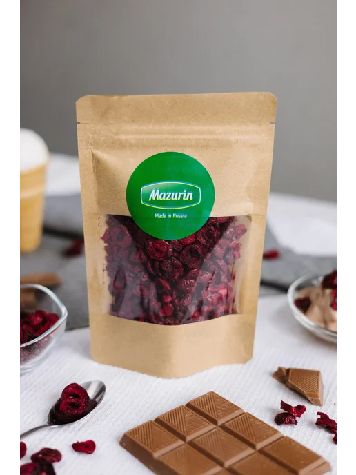 Mazurin Fruits & Berries Вишня сублимационной сушки, слайс, 30 г, 30 г