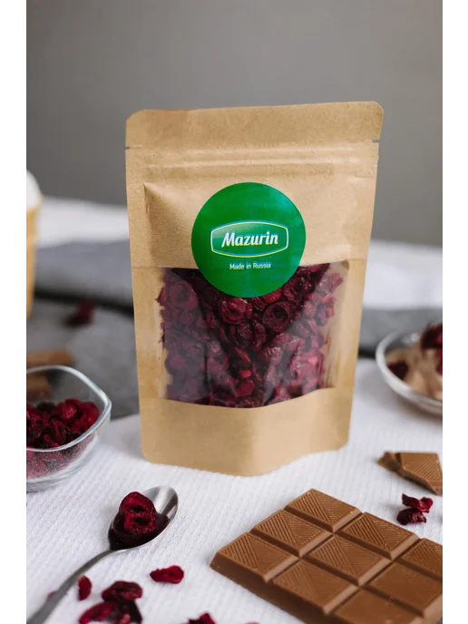 Mazurin Fruits & Berries Вишня сублимационной сушки, слайс, 30 г, 30 г, фото 2