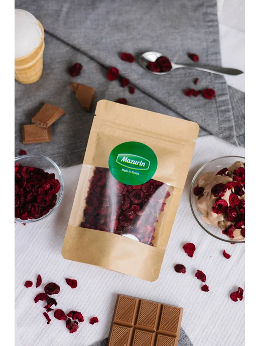 Mazurin Fruits & Berries Вишня сублимационной сушки, слайс, 30 г, 30 г, фото 4