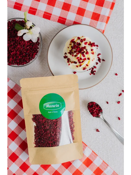 Mazurin Fruits & Berries Вишня сублимационной сушки, кусочки 2-10 мм, 30 г, 30 г, фото 3