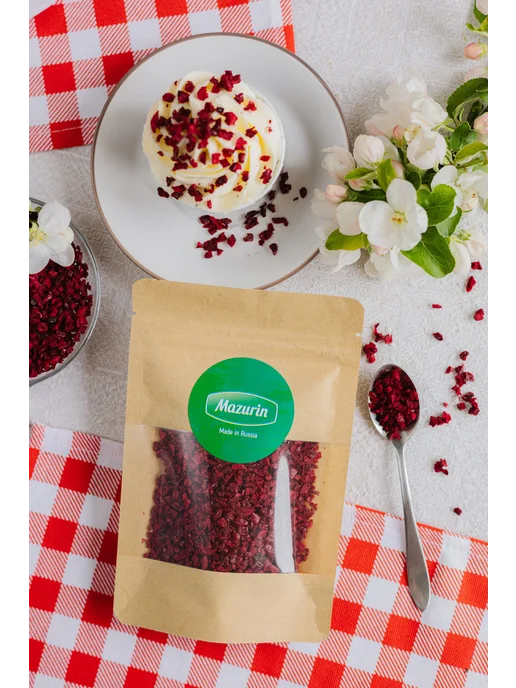 Mazurin Fruits & Berries Вишня сублимационной сушки, кусочки 2-10 мм, 30 г, 30 г, фото 5