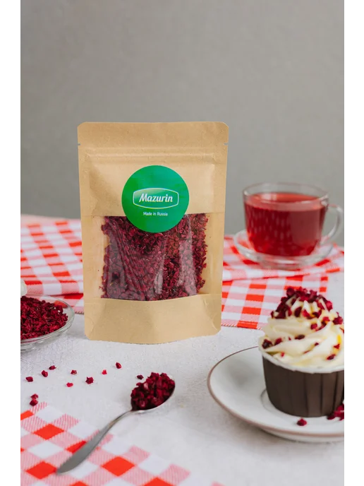 Mazurin Fruits & Berries Вишня сублимационной сушки, кусочки 2-10 мм, 30 г, 30 г, фото 6