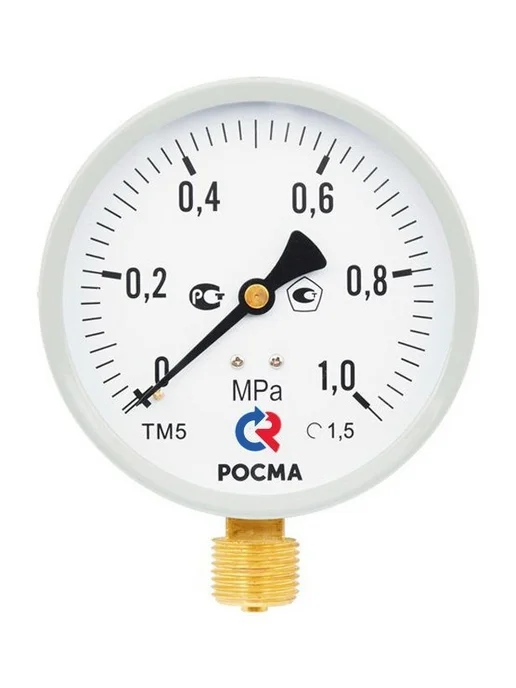 РОСМА Манометр давления ТМ-510Р М2 0-1,0МПа G1 2, черный, фото 3