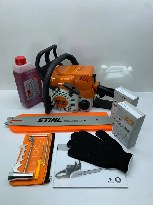 stihl Бензиновая бензопила цепная штиль 180, 480 мл, 2 шт, фото 2