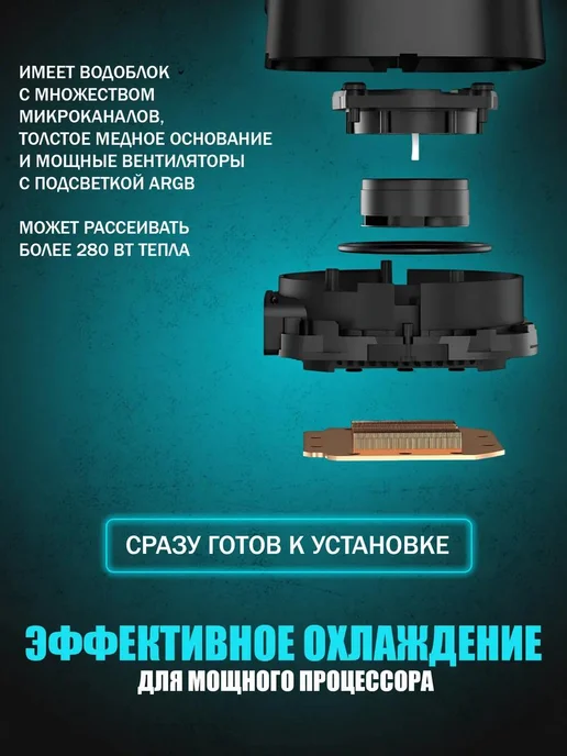 Deepcool Система водяного охлаждения LS720 SE Digital (Белый), черный, фото 5