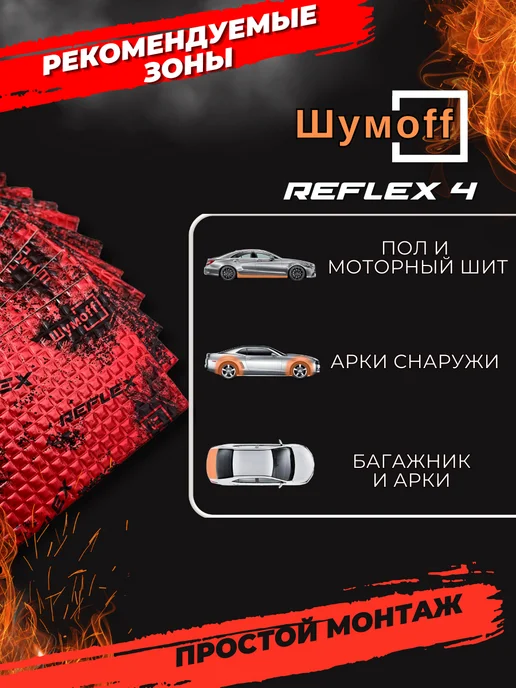 Шумофф Шумоff reflex 4 Шумоизоляция для автомобиля, вариант, фото 2