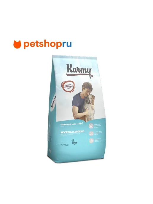 Сухой корм KARMY Hypoallergenic для собак, крупные, средние, утка, 14 кг, фото 2