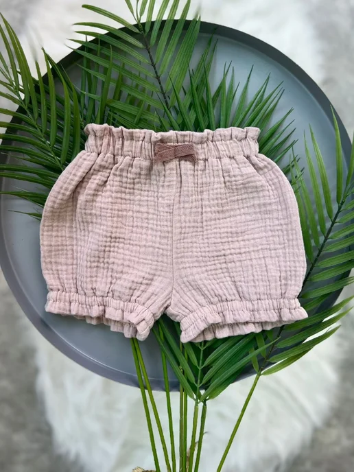 GILDI KIDS Муслиновые шорты для новорожденных, бежевый