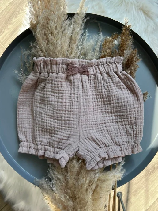 GILDI KIDS Муслиновые шорты для новорожденных, бежевый, фото 5