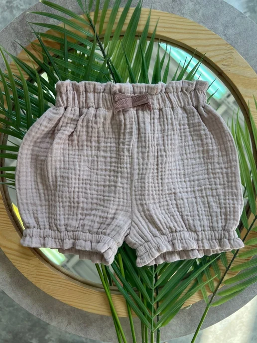 GILDI KIDS Муслиновые шорты для новорожденных, бежевый, фото 7