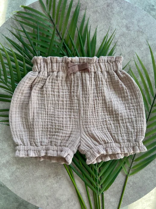 GILDI KIDS Муслиновые шорты для новорожденных, бежевый, фото 8