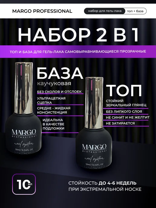 MARGO Professional База и Топ для ногтей набор, вариант