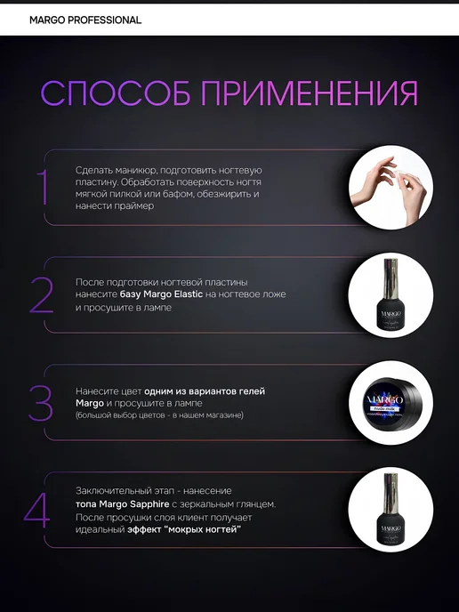 MARGO Professional База и Топ для ногтей набор, вариант, фото 3