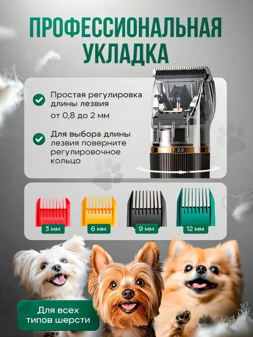GTVMarket Машинка для стрижки собак и кошек, черный, фото 2