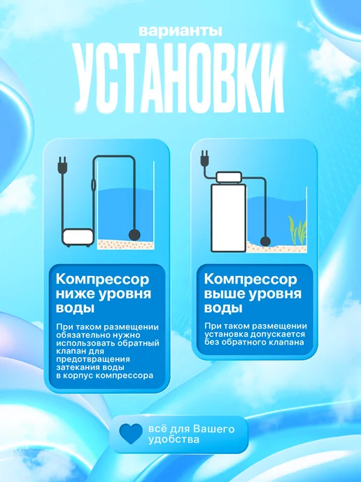 Aethero Компрессор для аквариума бесшумный 5 - 60 - 80 - 100 л, 100 л, фото 6