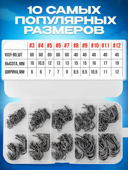 MASTER FURY Крючки рыболовные одинарные карповые 500 шт, 500 шт, фото 4