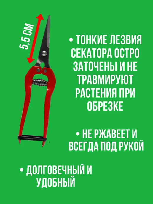 Хороший выбор! Садовый секатор ножницы ручной для цветов кустов 19см 2шт, 2 шт, фото 3