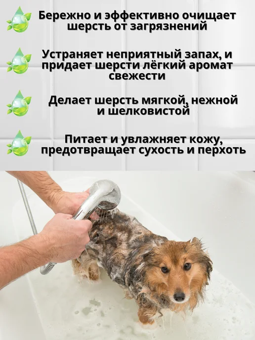 Gamma - товары для животных Шампунь для собак от блох и клещей и запаха, гипоаллергенный, 250 мл, фото 4