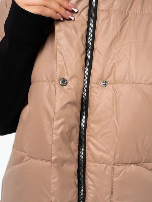 Clozer Жилетка Оверсайз, бежевый, фото 7
