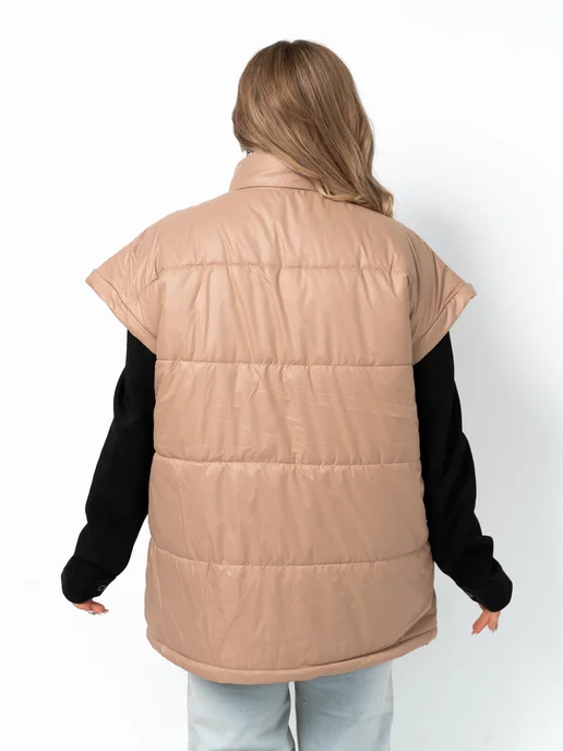 Clozer Жилетка Оверсайз, бежевый, фото 8