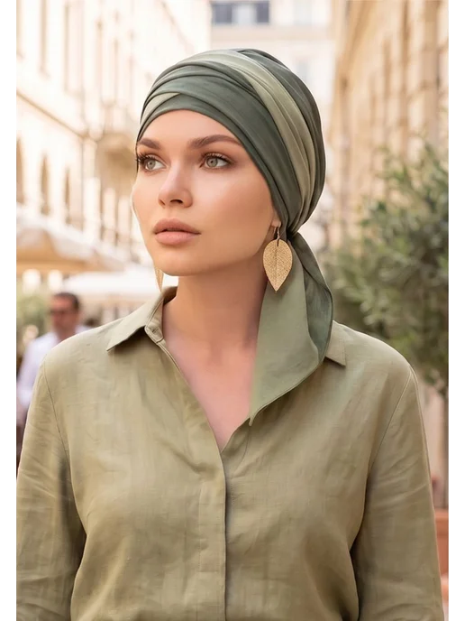 Katerina Lev Тюрбан после химиотерапии Lola, зеленый