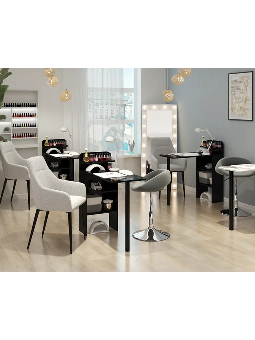 MFMaster Стол маникюрный складной, черный, в упаковке 13 кг, фото 2