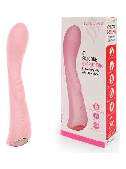 Erokay 6″ Silicone G-Spot Fun, розовый — вибромассажер, 19.1×3.4 см, 19.1x3.4 см, фото 4