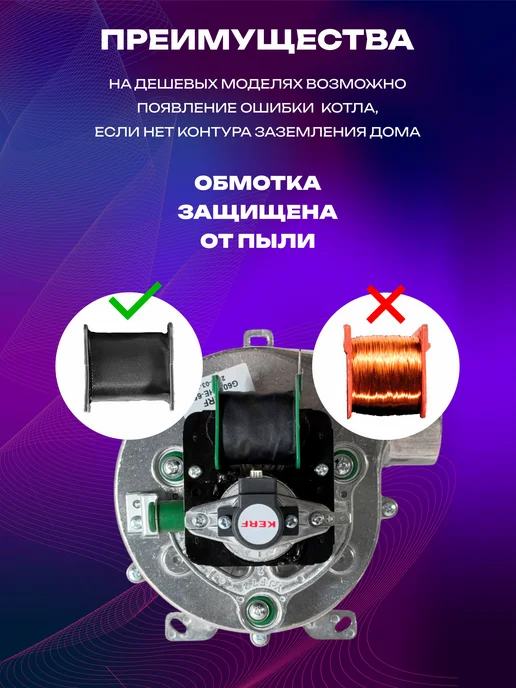 kerf Вентилятор для котла Viessmann Vitopend 100 222, вариант, фото 2