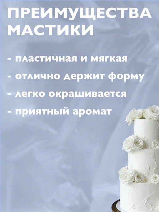 Top Decor Мастика кондитерская для торта и выпечки, белая, 600 г, 600 г, фото 3