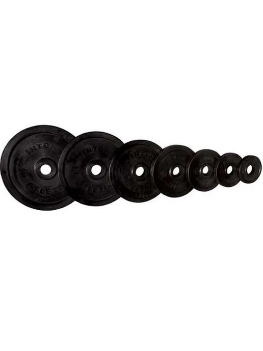 Fitex Pro Диск (блин) 1,25 кг для штанг чугунный черный, 1,25 кг, фото 3